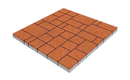 Плитка тротуарная SteinRus Инсбрук Альпен Б.7.Псм.6, Native, оранжевый, толщина 60 мм