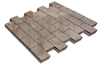 Плитка тротуарная SteinRus Севилья В.8.П.8, гладкая, ColorMix Берилл, 300*150*80 мм