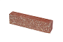 Кирпич гиперпрессованный Акварид К3, Дикий камень, Морковный, полнотелый, 250*40*65 мм