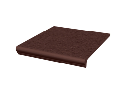 Клинкерная ступень с капиносом Paradyz Natural, Brown, 330*300*11 мм