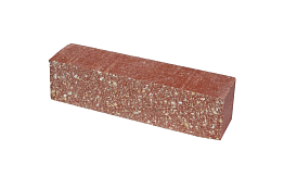 Кирпич гиперпрессованный Акварид К2, Дикий камень, Морковный, полнотелый, 250*60*65 мм