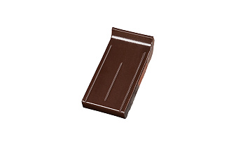 Клинкерный завершающий водоотлив Terca Dark brown глазурованный, 215*105*30 мм