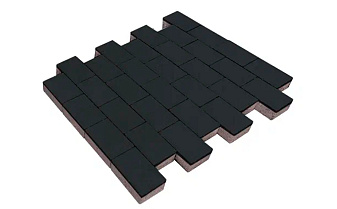 Плитка тротуарная SteinRus Бельпассо Медио, гладкая, черный, 225*150*80 мм