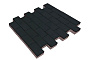 Плитка тротуарная SteinRus Бельпассо Медио, гладкая, черный, 225*150*80 мм