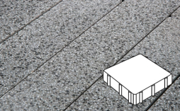 Плитка тротуарная Готика, Granite FINO, Квадрат В.3.К.8, Белла Уайт, 300*300*80 мм