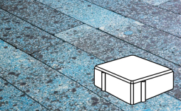 Плитка тротуарная Готика, City Granite FINO, Квадрат В.1.К.8, Азул Бахия, 100*100*80 мм