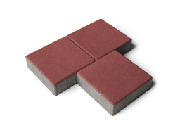 Плитка тротуарная Квадрат Б.1.К.10 стандарт гладкий красный, 300*300*100 мм 