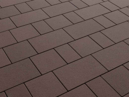 Плитка тротуарная Старый город Б.1.Фсм.6 стандарт гладкий, коричневый, комплект 3 шт, толщина 60 мм