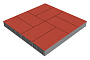 Плитка тротуарная SteinRus Грас, Native, красный, 400*200*80 мм