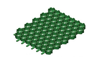 Решетка газонная Gidrolica Eco Pro РГ-53.43.3,5 кл. С250 пластиковая зеленая, 530*430*33 мм
