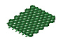 Решетка газонная Gidrolica Eco Pro РГ-53.43.3,5 кл. С250 пластиковая зеленая, 530*430*33 мм