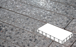 Плитка тротуарная Готика, Granite FINO, Плита Б.6.П.6, Галенит, 600*200*60 мм