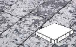 Плитка тротуарная Готика, City Granite FINERRO, Квадрат В.4.К.10, Диорит, 400*400*100 мм