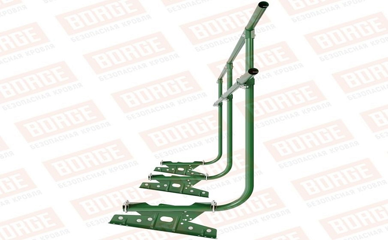 Кровельное ограждение Borge для фальцевой кровли оцинкованное RAL 6002, 300*90 см