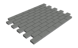 Плитка тротуарная SteinRus Прямоугольник А.6.П.4 Native, серый, 200*100*40 мм