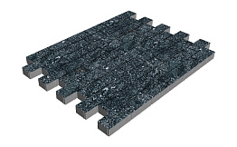 Плитка тротуарная SteinRus Прямоугольник Б.6.П.6, Backwash, Кварцит, 200*100*60 мм