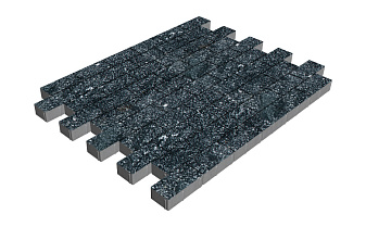Плитка тротуарная SteinRus Прямоугольник Б.6.П.6, Backwash, Кварцит, 200*100*60 мм