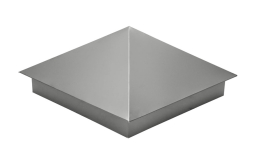 Колпак на столб Grand Line, 0,45 PE, RAL 9006, 390*390 мм