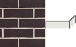 Клинкерная плитка угловая ручной формовки Feldhaus Klinker NF 9 W700 anthracit liso 240*71*115*9 мм