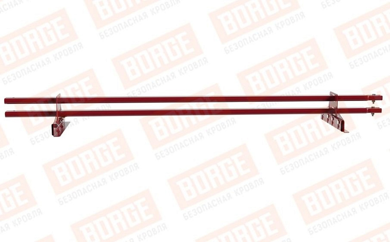 Снегозадержатель трубчатый Borge для фальцевой кровли оцинкованный RAL 3003, 1,5 м