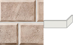 Облицовочный камень Leonardo Stone угловой элемент Рим 390/120*250*30 мм 405