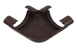 Угол желоба универсальный 90° BRAAS, 150/100 мм, ПВХ, коричневый