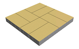 Плитка тротуарная SteinRus Грас Б.4.П.8, гладкая, песочный, 400*200*80 мм