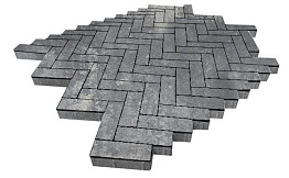 Плитка тротуарная SteinRus Паркет Б.2.П.6, гладкая, ColorMix Актау, 210*70*60 мм