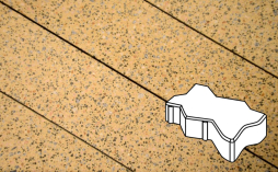 Плитка тротуарная Готика, City Granite FINO, Зигзаг/Волна Б.2.Ф.6, Жельтау, 225*112,5*60 мм