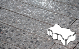 Плитка тротуарная Готика, City Granite FINO, Зигзаг/Волна Б.2.Ф.6, Галенит, 225*112,5*60 мм
