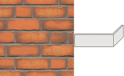 Клинкерная плитка угловая ручной формовки Feldhaus Klinker NF 14 W758 vascu terracotta 240*71*115*14 мм