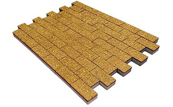 Плитка тротуарная SteinRus Прямоугольник В.6.П.8 Native, желтый, 200*100*80 мм