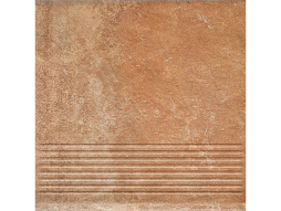 Клинкерная ступень с насечками Paradyz Scandiano, Rosso, 300*300*8,5 мм