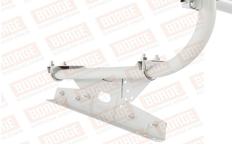 Кровельное ограждение Borge для фальцевой кровли оцинкованное RAL 9003, 300*60 см