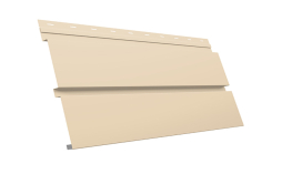 Софит металлический Grand Line Квадро брус без перфорации, сталь 0,5 мм Satin, RAL 1015 светлая слоновая кость