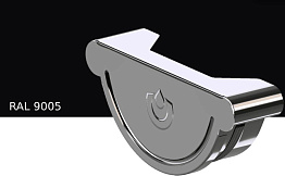 Заглушка желоба универсальная KROP STAL для системы D 150/100 мм, RAL 9005