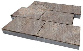 Плитка тротуарная SteinRus, Парк Плейс Б.3.П.8, гладкая, ColorMix Берилл, 600*300*80 мм