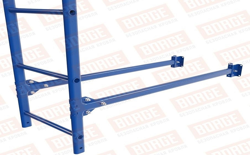 Лестница фасадная Borge (верхняя секция) оцинкованная RAL 5005, 2,7 м
