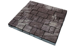 Плитка тротуарная SteinRus Старый город Б.2.Фсм.6, Old-age, ColorMix Браун, толщина 60 мм
