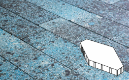Плитка тротуарная Готика, City Granite FINO, Зарядье Б.6.Ш.10, Азул Бахия, 600*400*100 мм
