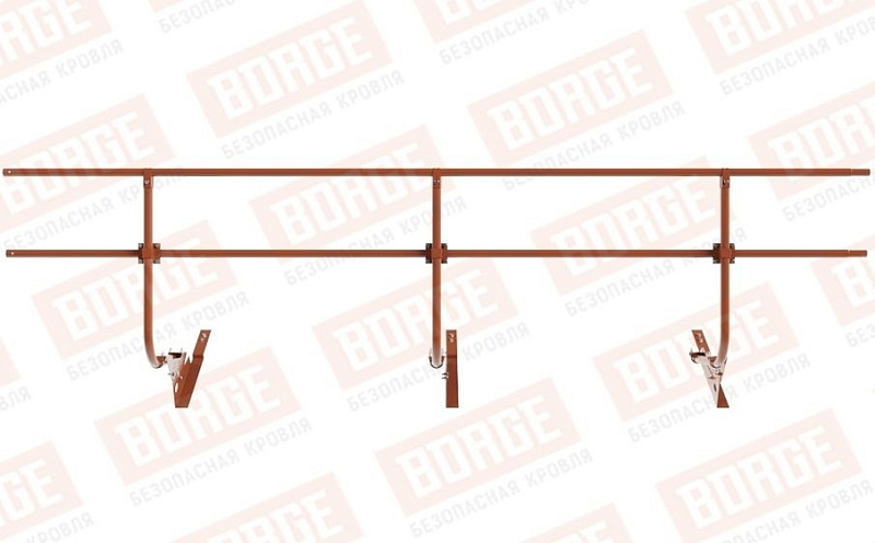 Кровельное ограждение Borge для кровли из композитной черепицы оцинкованное RAL 8004, 300*90 см