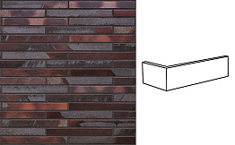 Клинкерная плитка угловая King Klinker KING SIZE LF02 Valyria stone, 240*52*115*14 мм