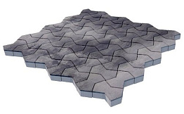 Плитка тротуарная SteinRus Пиксель В.36.Ф.8 гладкая, ColorMix Монохром, 195*140*80 мм