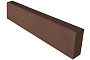 Садовый бордюр SteinRus, БР 100.20.8R, гладкая, полный прокрас, коричневый, 1000*200*80 мм