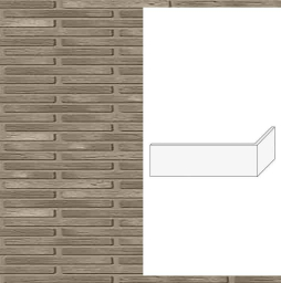 Гибкий кирпич StoCleyer B, угловой элемент 4/4 corner, 71180 бежевый, 400/100*40*4-8 мм 