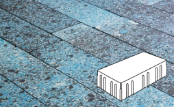 Плитка тротуарная Готика, City Granite FINO, Скада без фаски В3.П.10, Азул Бахия, 225*150*100 мм