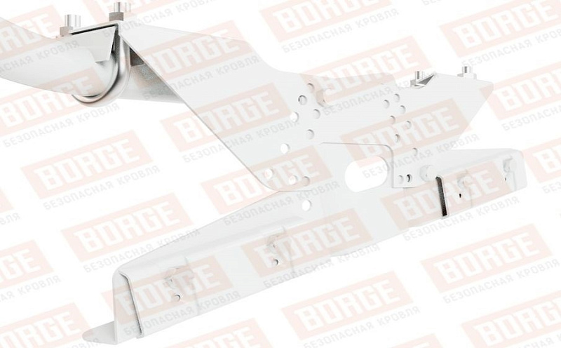 Кровельное ограждение Borge для фальцевой кровли оцинкованное RAL 9003, 300*120 см