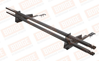 Снегозадержатель трубчатый Borge для черепичной кровли оцинкованный RAL 8019, 1,5 м