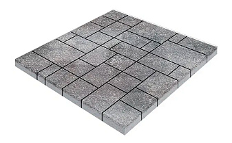 Плитка тротуарная SteinRus Инсбрук Альпен Б.7.Псм.6 Native, ColorMix Умбра, толщина 60 мм
