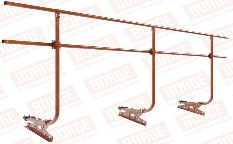 Кровельное ограждение Borge для фальцевой кровли оцинкованное RAL 8004, 300*90 см